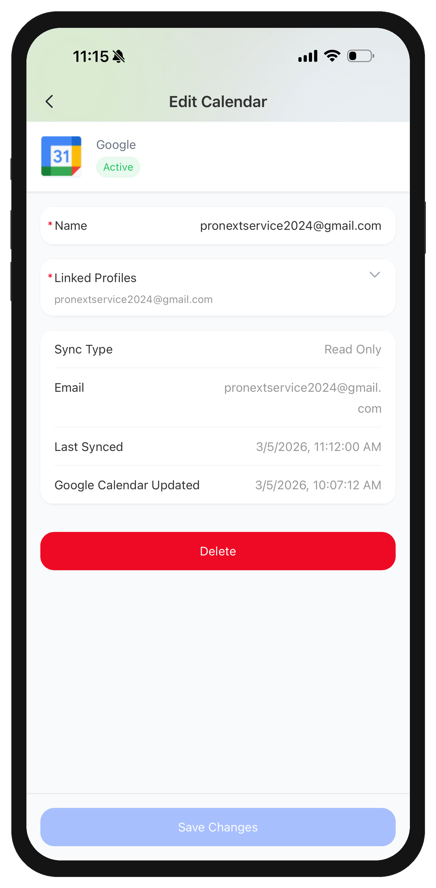 Deleting Synced Calendar 2