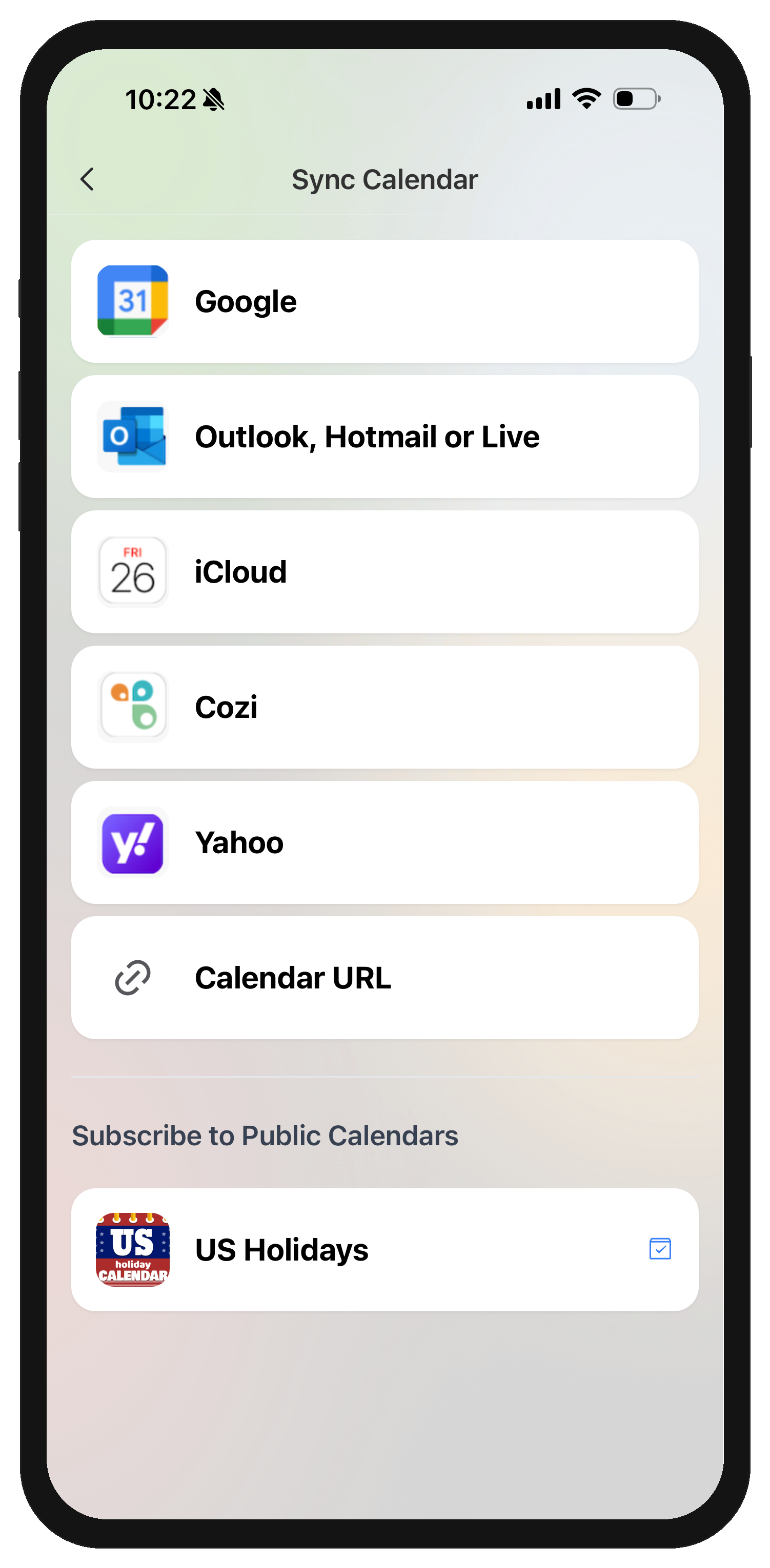 Syncing New Calendar 2